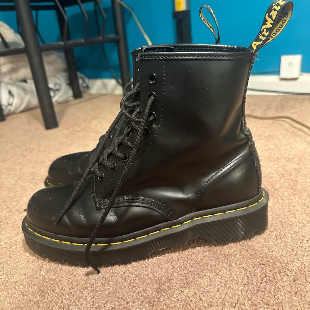 Black Dr Marten combat boot